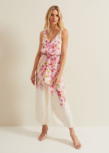 Phase Eight Ethel Floral Wide Leg Jumpsuit Multicolor USA | 4206157-SX